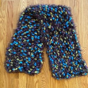 Brand New Fuzzy Purple Scarf with Storage Bag